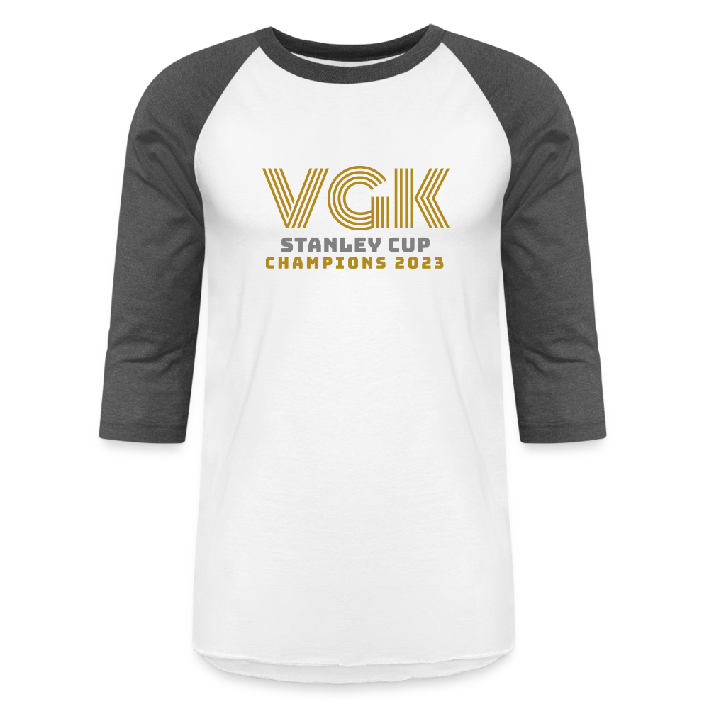 VGK All the Way Baseball T-Shirt - white/charcoal