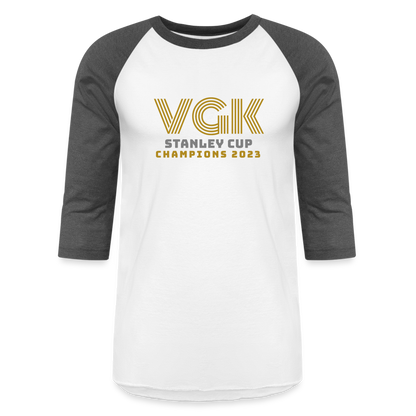 VGK All the Way Baseball T-Shirt - white/charcoal