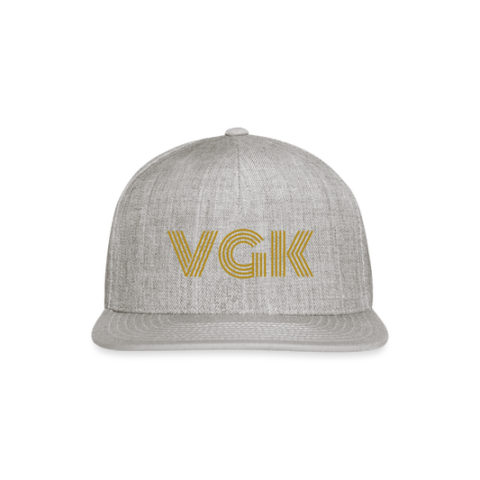 VGK Snapback Baseball Cap - heather gray