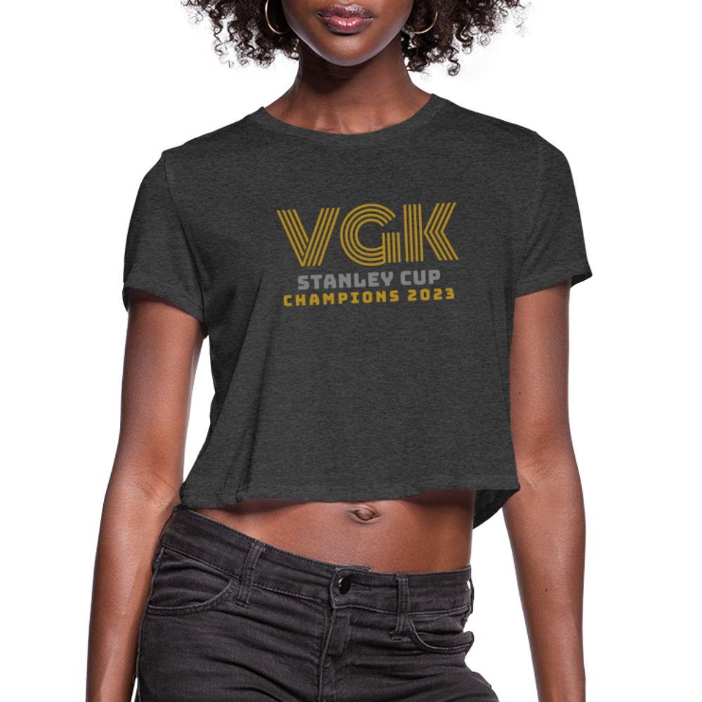 VGK Stanley Cup Champions 2023 Women's Cropped T-Shirt - deep heather