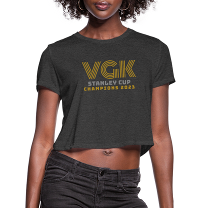 VGK Stanley Cup Champions 2023 Women's Cropped T-Shirt - deep heather