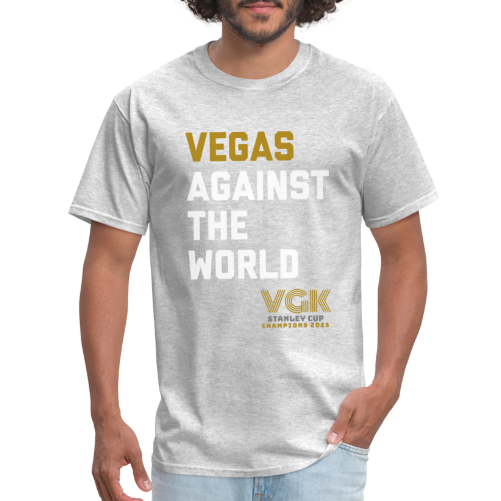 Vegas Against The World VGK Stanley Cup Champs 2023 Unisex Classic T-Shirt - heather gray