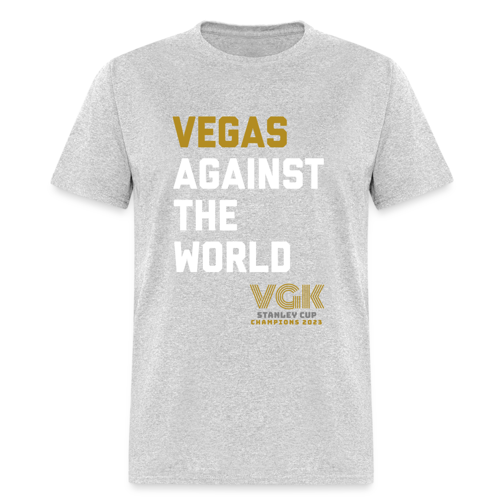 Vegas Against The World VGK Stanley Cup Champs 2023 Unisex Classic T-Shirt - heather gray