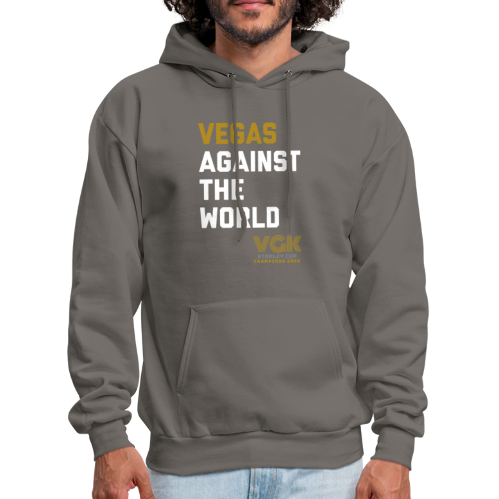 Vegas Against The World VGK Stanley Cup Champs 2023 Men's Hoodie - asphalt gray