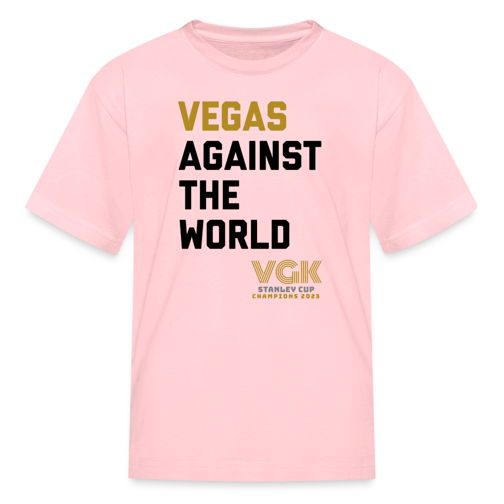 Vegas Against The World VGK Stanley Cup Champs 2023 Kids' T-Shirt - pink