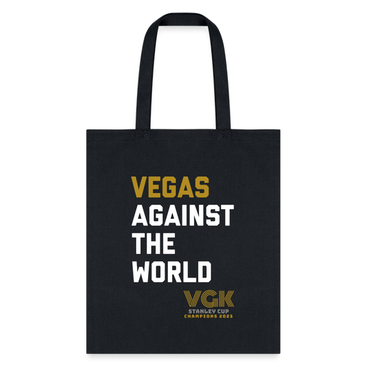 Vegas Against The World VGK Stanley Cup Champs 2023 Tote Bag - black
