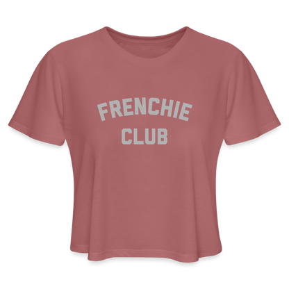 Frenchie Club Women's Cropped T-Shirt - mauve