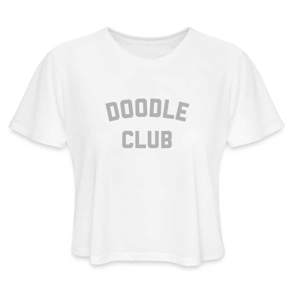 Doodle Club Women's Cropped T-Shirt - white