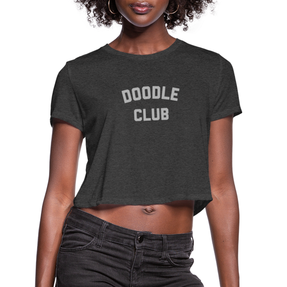 Doodle Club Women's Cropped T-Shirt - deep heather