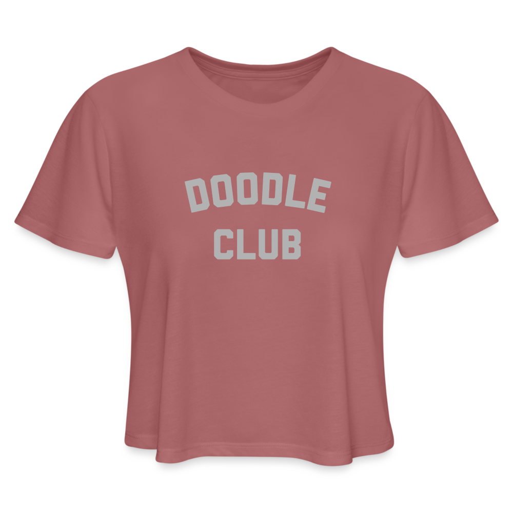 Doodle Club Women's Cropped T-Shirt - mauve