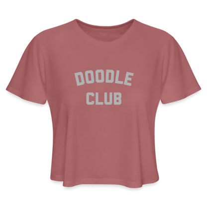 Doodle Club Women's Cropped T-Shirt - mauve