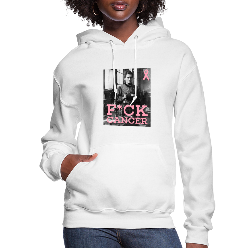 F*ck Cancer Marie Curie Women's Hoodie - white