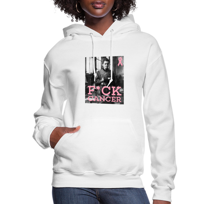 F*ck Cancer Marie Curie Women's Hoodie - white