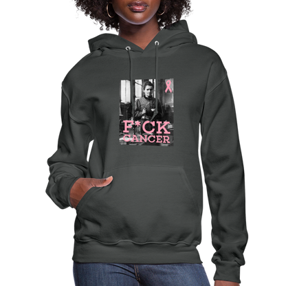 F*ck Cancer Marie Curie Women's Hoodie - asphalt