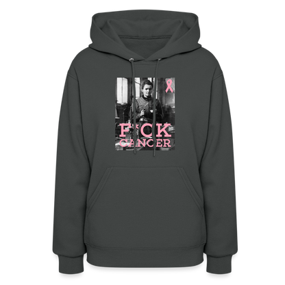 F*ck Cancer Marie Curie Women's Hoodie - asphalt