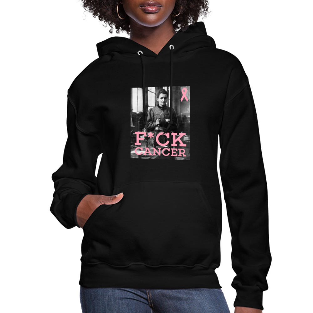 F*ck Cancer Marie Curie Women's Hoodie - black