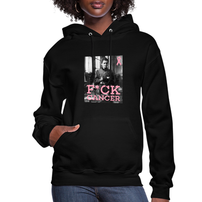 F*ck Cancer Marie Curie Women's Hoodie - black