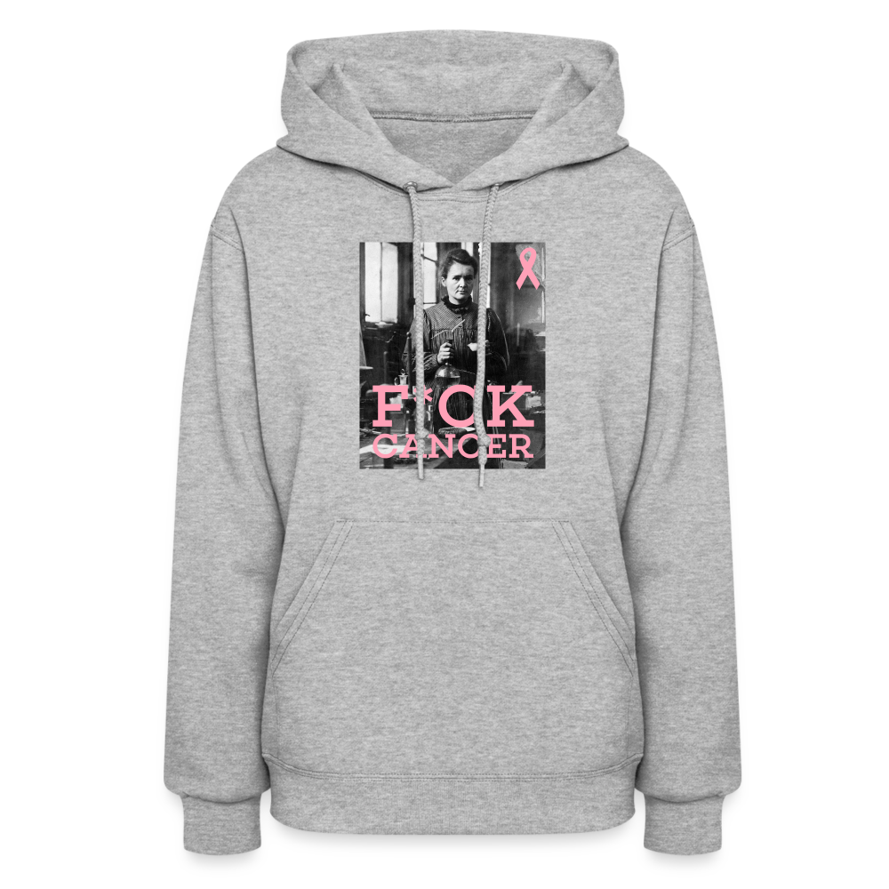 F*ck Cancer Marie Curie Women's Hoodie - heather gray