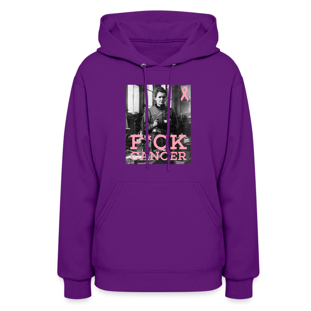 F*ck Cancer Marie Curie Women's Hoodie - purple