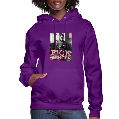 F*ck Cancer Marie Curie Women's Hoodie - purple