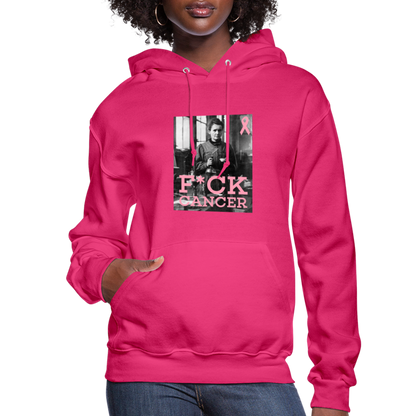 F*ck Cancer Marie Curie Women's Hoodie - fuchsia