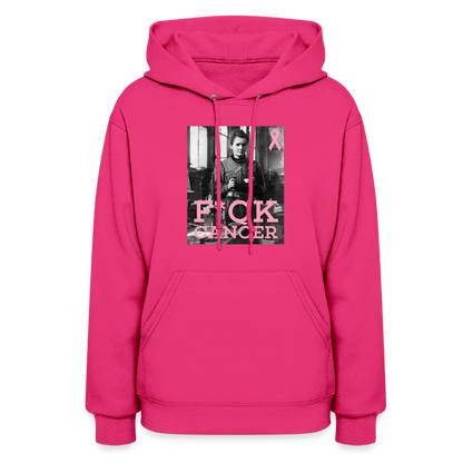 F*ck Cancer Marie Curie Women's Hoodie - fuchsia
