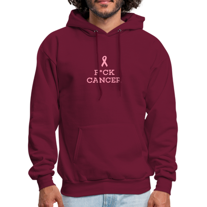 F*CK CANCER Men's Hoodie - burgundy