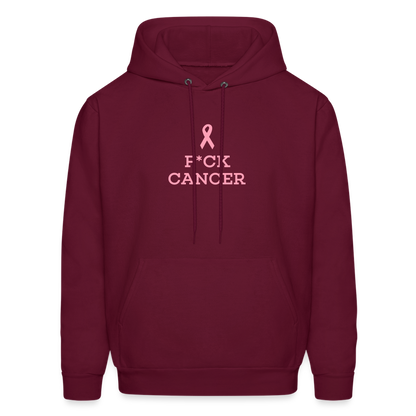 F*CK CANCER Men's Hoodie - burgundy