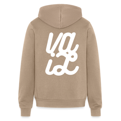 Vail Bella + Canvas Unisex Full Zip Hoodie - tan