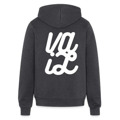 Vail Bella + Canvas Unisex Full Zip Hoodie - charcoal grey