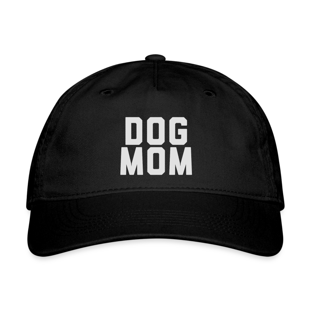Dog Mom Organic Baseball Cap - black