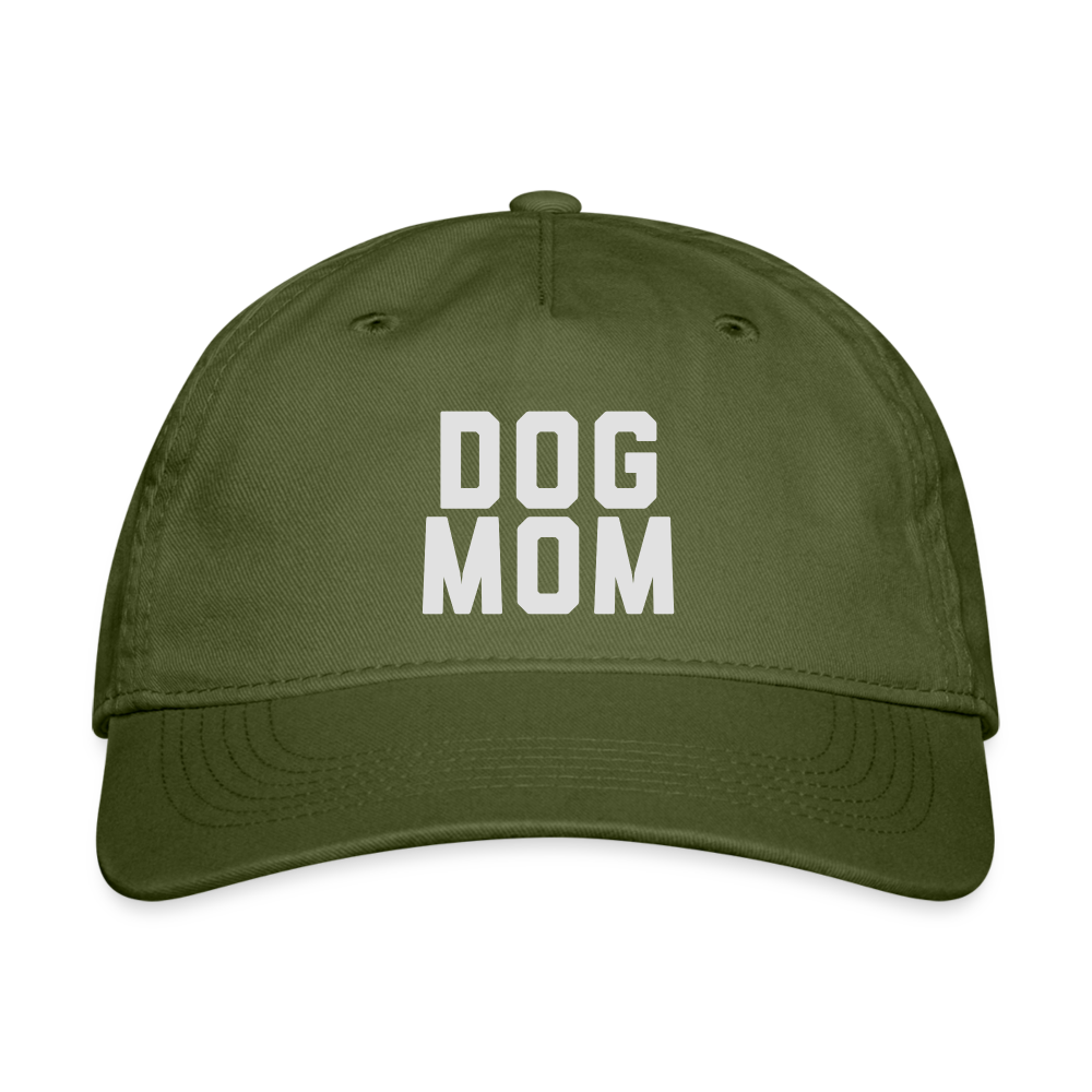 Dog Mom Organic Baseball Cap - olive green