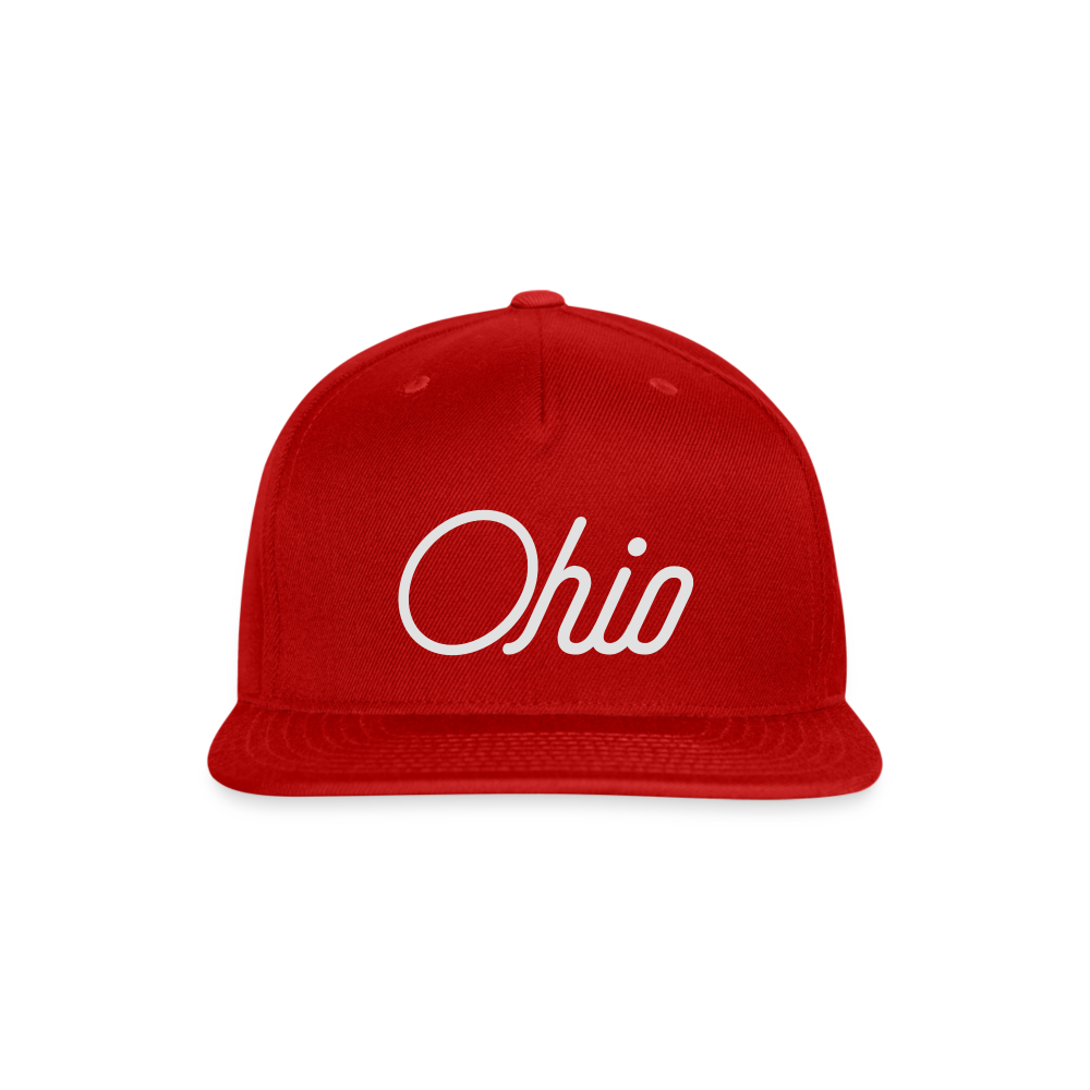 Ohio Snapback Baseball Cap - red