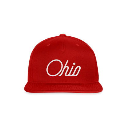 Ohio Snapback Baseball Cap - red