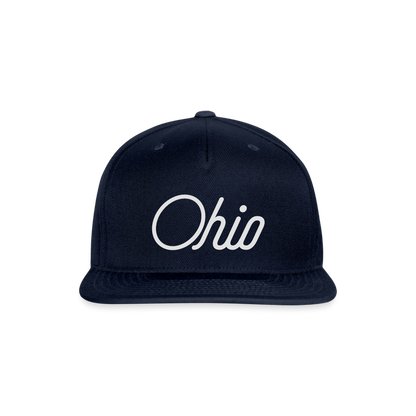 Ohio Snapback Baseball Cap - navy