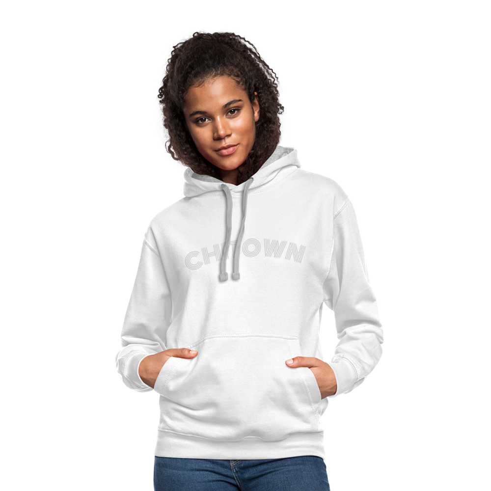 Chitown Contrast Hoodie - white/gray