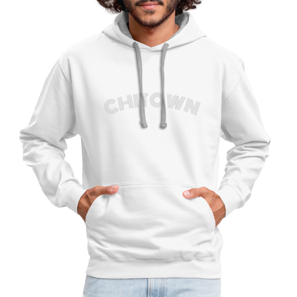 Chitown Contrast Hoodie - white/gray