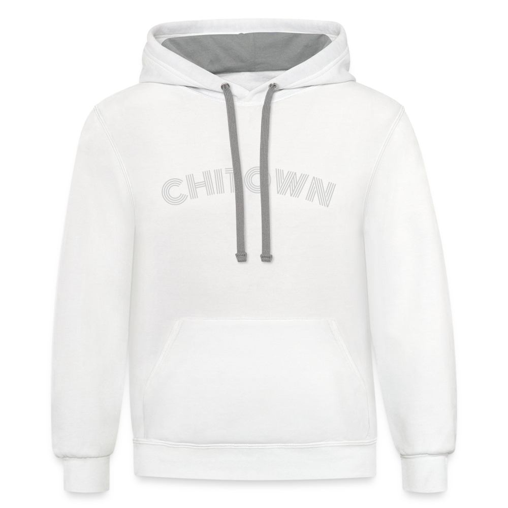 Chitown Contrast Hoodie - white/gray