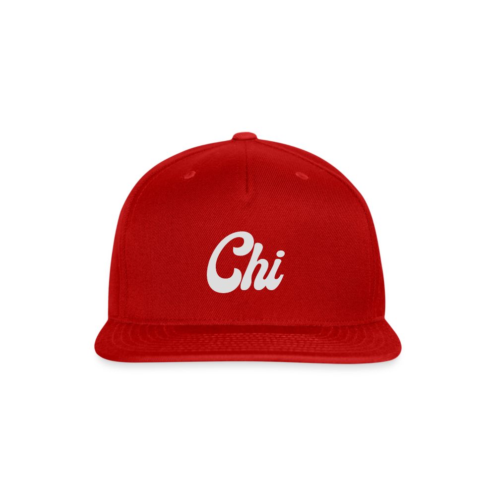 Chi Snapback Baseball Cap - red