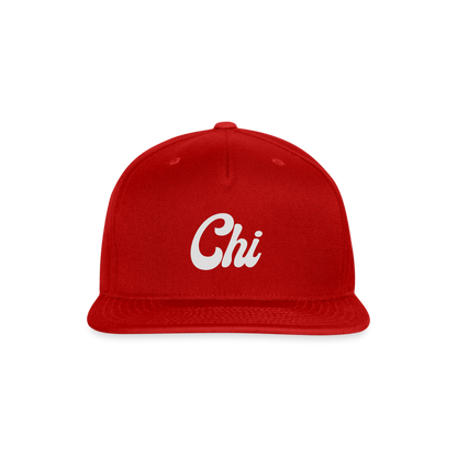 Chi Snapback Baseball Cap - red