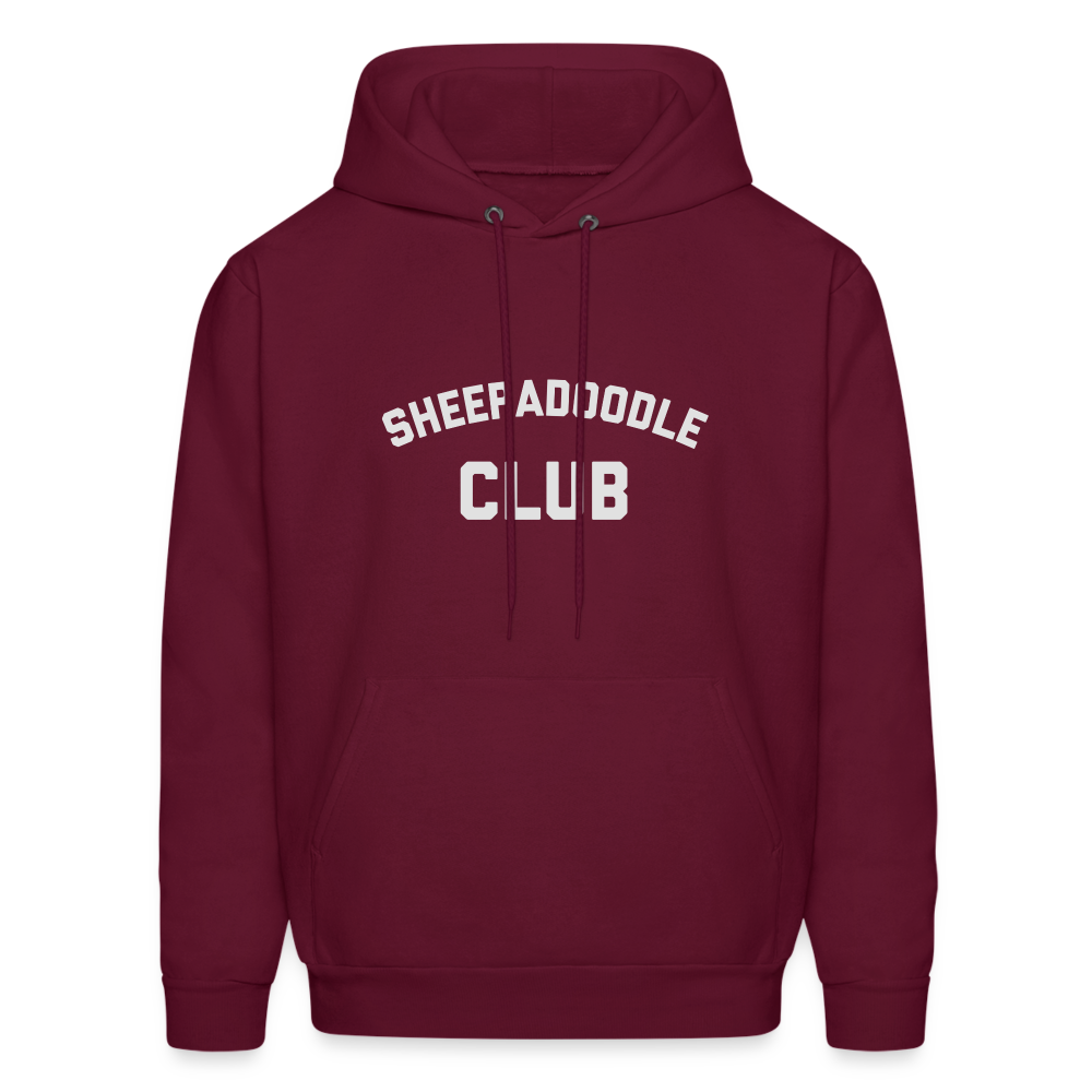 Sheepadoodle Club Men's Hoodie - burgundy
