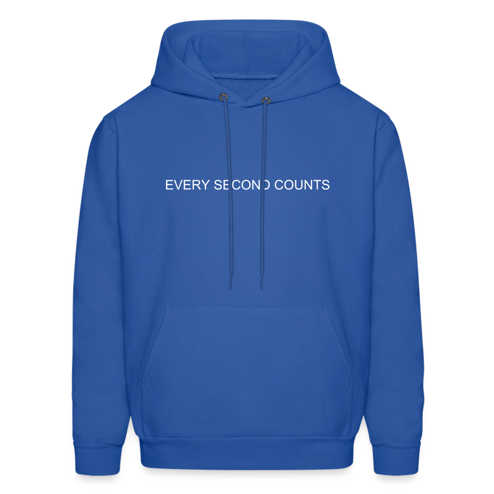 Every Second Counts Men's Hoodie - royal blue