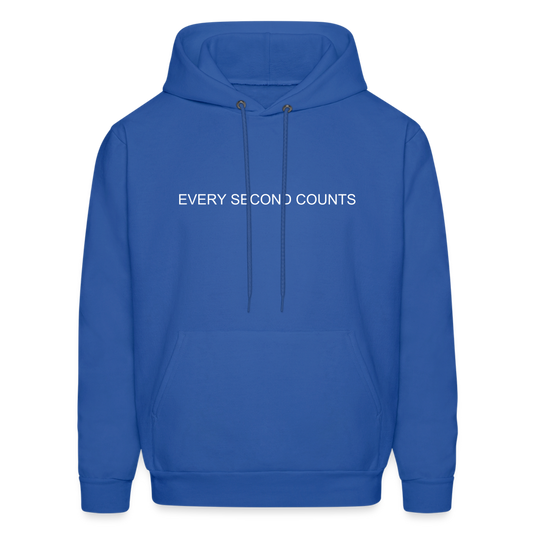 Every Second Counts Men's Hoodie - royal blue