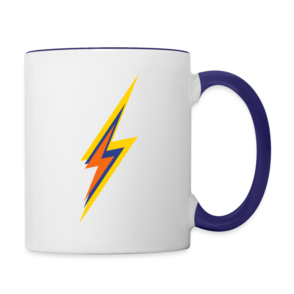 Behind Every Successful Team Is A Lot Of Coffee Contrast Mug - white/cobalt blue