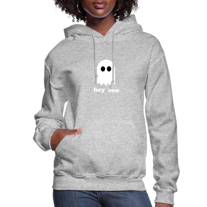 Hey Boo Women's Hoodie - heather gray