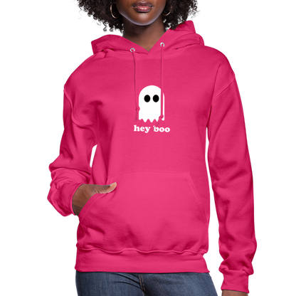 Hey Boo Women's Hoodie - fuchsia