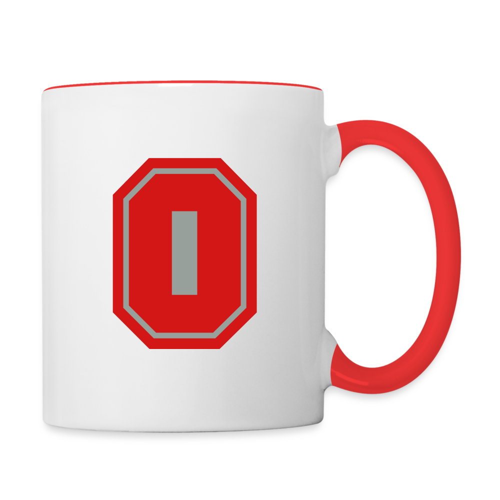 I'm Grateful for Ohio State Football & Food Contrast Coffee Mug - white/red