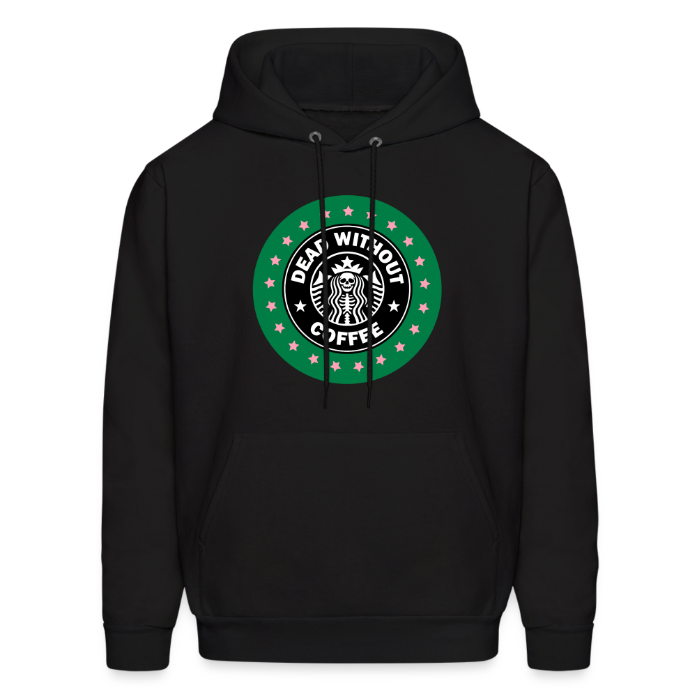 Dead Without Coffee Men's Hoodie - black