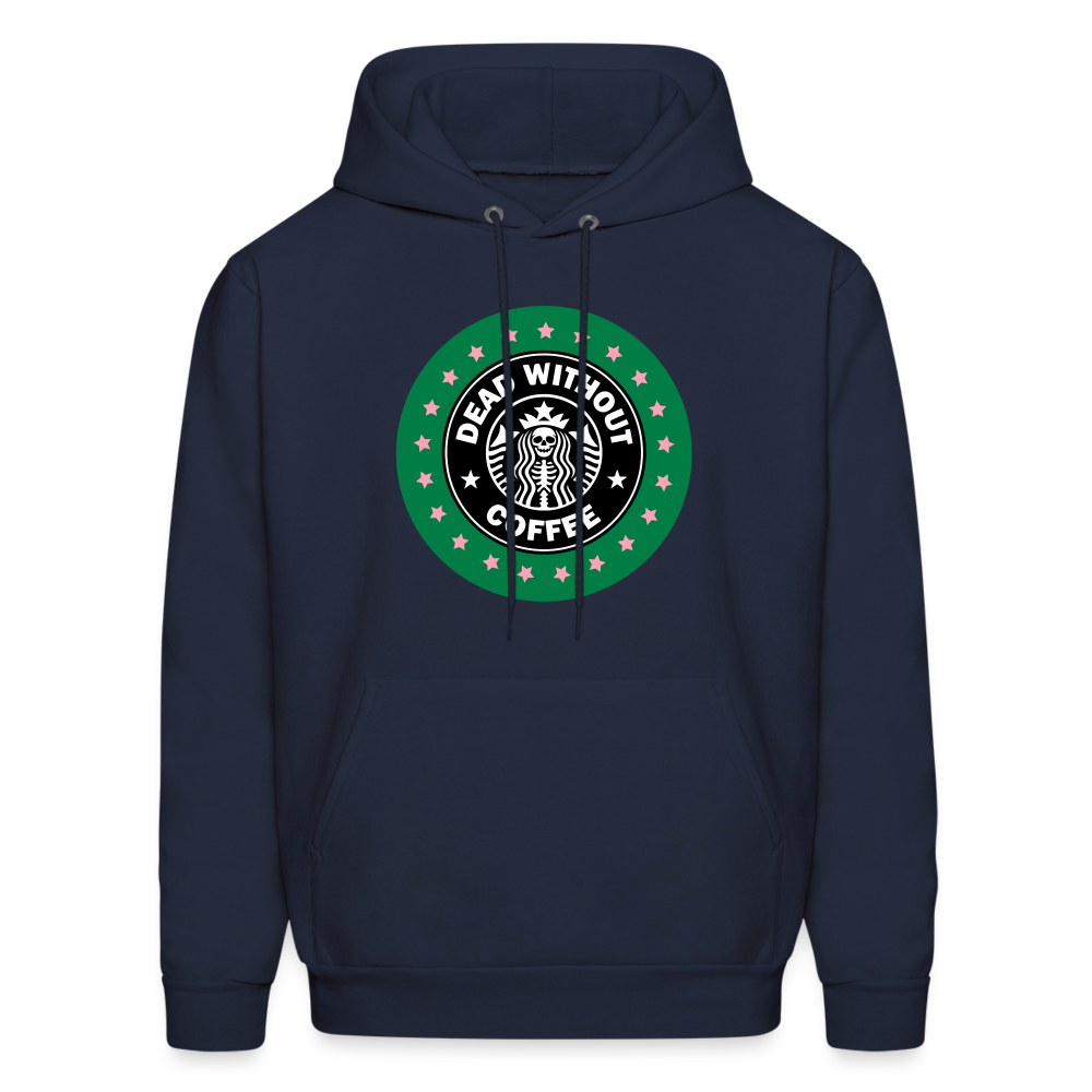 Dead Without Coffee Men's Hoodie - navy