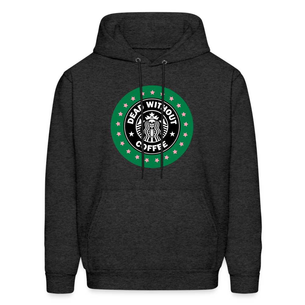 Dead Without Coffee Men's Hoodie - charcoal grey